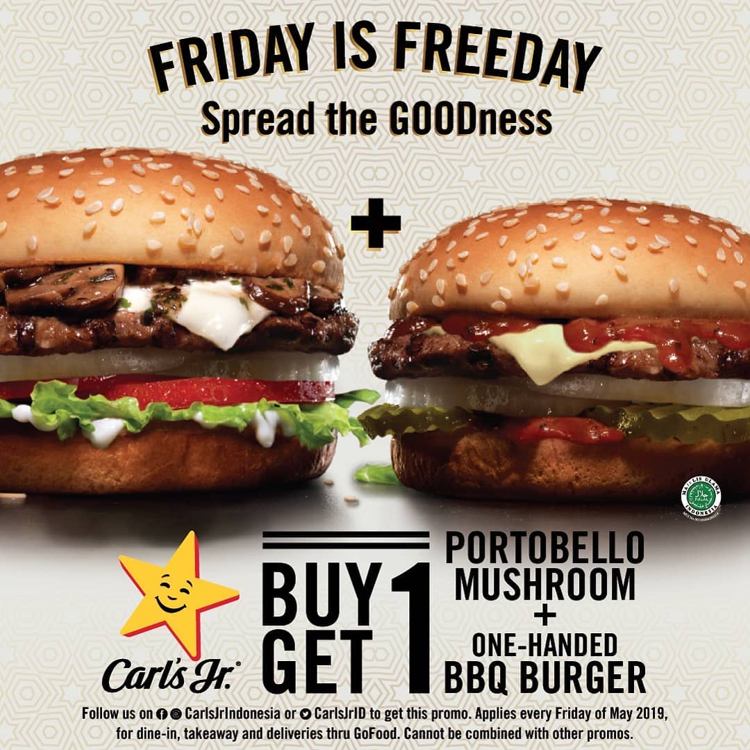 Carls Jr Promo Friday Is Freeday May, Buy 1 Get 1 Free